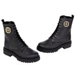 Ragazza Δερμάτινα Γυναικεία Αρβυλάκια με Μεσαίο Τακούνι Μαύρα 0294 - Image 7