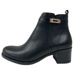 Ragazza Δερμάτινα Γυναικεία Μποτάκια Μαύρα  0361