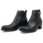 Ragazza Δερμάτινα Γυναικεία Μποτάκια Μαύρα  0361 - Image 4