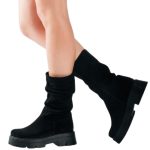 Ragazza Γυναικεία Δερμάτινα Καστόρι Μποτάκια Μαύρο 0256 - Image 7