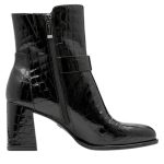 Tamaris Essentials Μποτάκια σε μαύρο croco χρώμα 1-25337-45-028