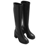 Tamaris μαύρες ψηλές δερμάτινες (βαριές) μπότες 1-25526-45-001 - Image 4