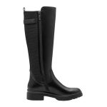 Tamaris 1-25625-45-001 Γυναικείες Δερμάτινες Μπότες Μαύρο με Τρακτερωτή Σόλα