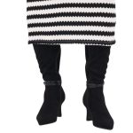 Tamaris μαύρες ψηλές υφασμάτινες (βαριές) μπότες 1-25516-45-001 - Image 8