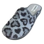 Γυναικείες λούτρινες παντόφλες με γούνα ανατομικές σαμπό χειμερινές της COMFY - Γκρι Σκούρο - Image 3