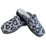 Γυναικείες λούτρινες παντόφλες με γούνα ανατομικές σαμπό χειμερινές της COMFY - Γκρι Σκούρο - Image 4