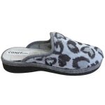 Γυναικείες λούτρινες παντόφλες με γούνα ανατομικές σαμπό χειμερινές της COMFY - Γκρι Σκούρο - Image 6