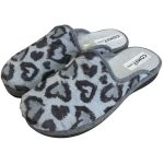 Γυναικείες λούτρινες παντόφλες με γούνα ανατομικές σαμπό χειμερινές της COMFY - Γκρι Σκούρο - Image 7