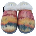 Γυναικείες τσόχινες ντεγκραντέ παντόφλες Comfy 60X-056 πολύχρωμες