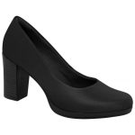 Picadilly γυναικεία γόβα με τακούνι 779-24535-27 σε μαύρο χρώμα δερμάτινη - Image 3