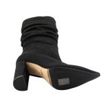 Sante Γυναικείες Μπότες με Ψηλό Τακούνι Μαύρες Σουετ - Image 5