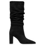 Sante Γυναικείες Μπότες με Ψηλό Τακούνι Μαύρες Σουετ