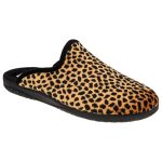 Adam's Shoes Χειμερινές Γυναικείες Παντόφλες λεοπάρ