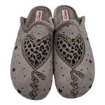 Adam's Shoes Χειμερινές Γυναικείες Παντόφλες Μπεζ 624-25587 - Image 5