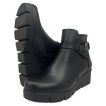 Μαύρα Δερμάτινα Μποτάκια με Πλατφόρμα Softies 7467 - Image 4