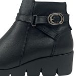 Μαύρα Δερμάτινα Μποτάκια με Πλατφόρμα Softies 7467 - Image 5
