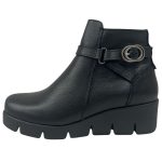 Μαύρα Δερμάτινα Μποτάκια με Πλατφόρμα Softies 7467