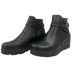 Μαύρα Δερμάτινα Μποτάκια με Πλατφόρμα Softies 7467 - Image 3