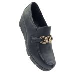 Softies Δερμάτινα Γυναικεία Μοκασίνια σε Μαύρο Χρώμα 7469 - Image 5