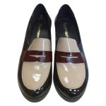 Softies Λουστρίνι Γυναικεία Γόβα σε Μαύρο Μπορντώ Χρώμα 7434 - Image 4