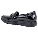 Softies Λουστρίνι Γυναικεία Loafers σε Μαύρο Χρώμα 7471 - Image 4