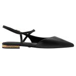 Tamaris Δερμάτινες Γόβες με Χαμηλό Τακούνι Μαύρες 1-29409-46-001