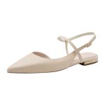 Tamaris Δερμάτινες Γόβες με Χαμηλό Τακούνι Μπεζ 1-29409-46-418 - Image 3