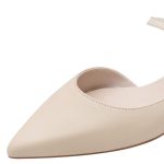 Tamaris Δερμάτινες Γόβες με Χαμηλό Τακούνι Μπεζ 1-29409-46-418 - Image 4