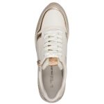 Αθλητικά παπούτσια Tamaris σε λευκό και ροζ χρυσό με τιγρέ λεπτομέριες - Image 4