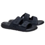 Hey Dude Wave 2 Strap Slide Classic - Ανδρικές Παντόφλες με Διπλό Λουράκι - Black/Black - Image 5