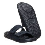 Hey Dude Wave 2 Strap Slide Classic - Ανδρικές Παντόφλες με Διπλό Λουράκι - Black/Black - Image 9