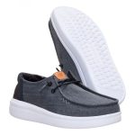 Hey Dude Wendy Rise Chambray Grid -Γυναικεία Μοκασίνια σε μαύρο χρώμα 45274-001 - Image 5