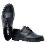 Softies 3008 Ανδρικά Δερμάτινα Casual Παπούτσια Μαύρα Ανατομικά - Image 4