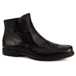 Softies 4746 Black Ανδρικά Δερμάτινα Μποτάκια με Υβριδική Σόλα Comfort - Image 3