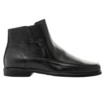 Softies 4746 Black Ανδρικά Δερμάτινα Μποτάκια με Υβριδική Σόλα Comfort