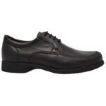 Softies 6130 Ανδρικά Δερμάτινα Casual Παπούτσια Μαύρα Ανατομικά