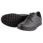 Softies 6197 Ανδρικά Δερμάτινα Casual Παπούτσια Μαύρα Ανατομικά - Image 3