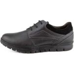Softies 6197 Ανδρικά Δερμάτινα Casual Παπούτσια Μαύρα Ανατομικά