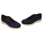 Softies 6321 Μπλε Ανδρικά Ανατομικά Μοκασίνια από Γνήσιο Δέρμα Nubuck - Image 4