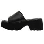 Tamaris 1-27235-46-003 Γυναικεία Δερμάτινα Mules Μαύρο με Σφηνοειδές Τακούνι - Image 4