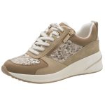 Tamaris Essentials Γυναικεία Sneakers Beige Snake με Σφηνοειδές Τακούνι 5cm 1-23754-45-483 - Image 10
