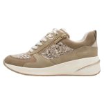 Tamaris Essentials Γυναικεία Sneakers Beige Snake με Σφηνοειδές Τακούνι 5cm 1-23754-45-483 - Image 4