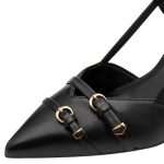 Tamaris Slingback Γόβες Black Leather Mix με Τακούνι 7cm & TOUCH-IT 1-29631-46-003 - Image 2