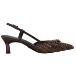 Tamaris Slingback Γόβες Mocca Leather Mix με Τακούνι 5.5cm & TOUCH-IT 1-29634-44-304