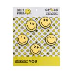 Crocs Jibbitz™ SmileyWorld® 5-Pack - Διακοσμητικά Παπουτσιών Κίτρινο/Μαύρο 10015113