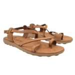 Fantasy Sandals S406 Γυναικεία Δερμάτινα Σανδάλια Cappuccino Ανατομικά Comfort - Image 4