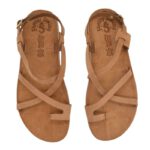 Fantasy Sandals S406 Γυναικεία Δερμάτινα Σανδάλια Cappuccino Ανατομικά Comfort - Image 5