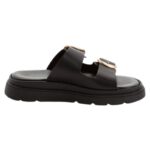 Tamaris 1-27239-42-003 Δερμάτινα Πέδιλα Μαύρα - Πλατφόρμα 3,5cm και TOUCH-IT
