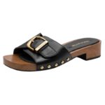 Tamaris 1-27312-46-001 Γυναικεία Mules Μαύρο ANTI-slide και Δερμάτινος Πάτος - Image 3