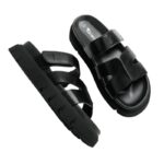 Tamaris 1-27412-46-001 Vegan Πλατφόρμες Μαύρες με Velcro και Τακούνι 4cm - Image 3